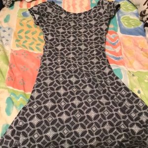 skater dress criss cross back with a small opening